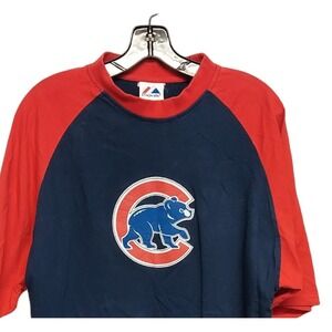 Vintage Chicago Cubs Majestic Brand T Shirt Graphic on Front Size Tag Faded XL?
